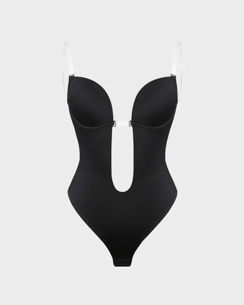 Formiva® Strapless U Plunge Thong Bodysuit