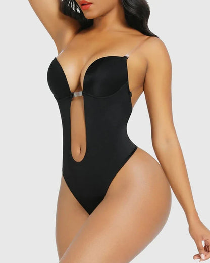 Formiva® Strapless U Plunge Thong Bodysuit