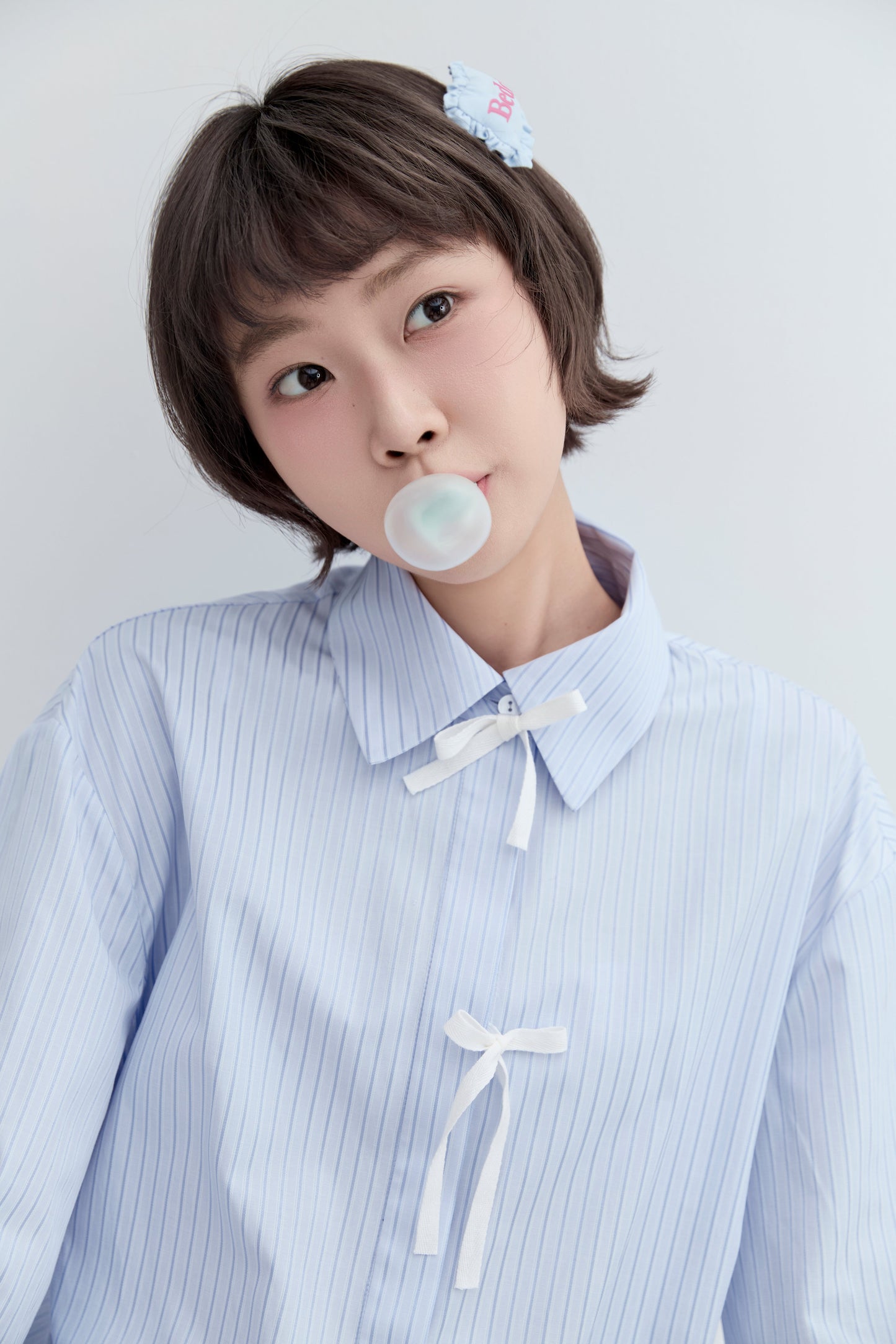 Formiva® Pet Friendly Striped Shirt with Bow Tie Closure