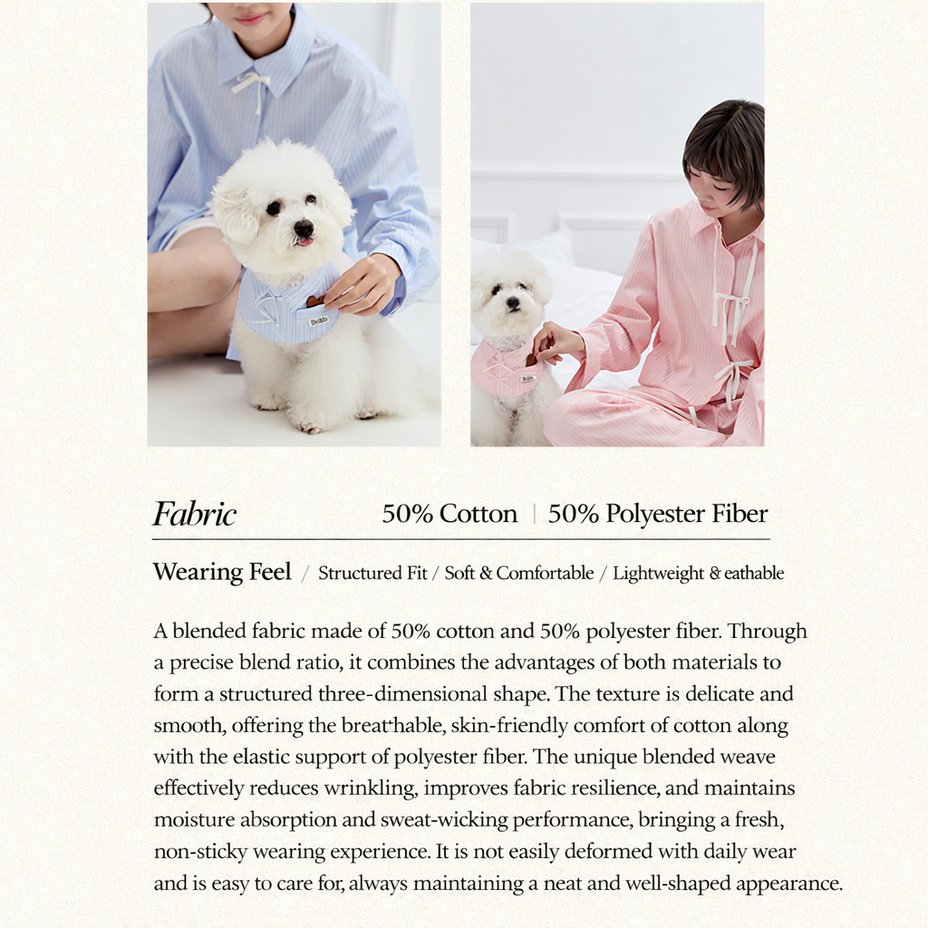 Formiva® Pet Friendly Striped Shirt with Bow Tie Closure