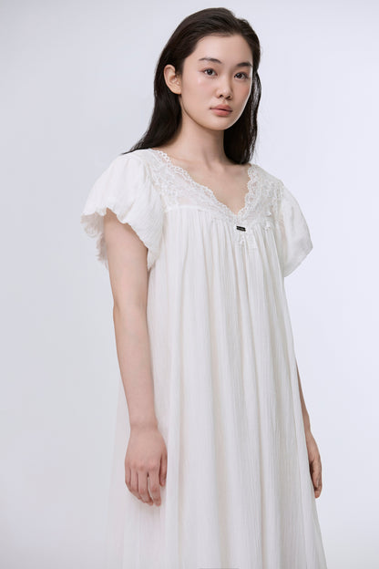 Formiva® “Moon Goddess Pact” French Lace Maxi Dress