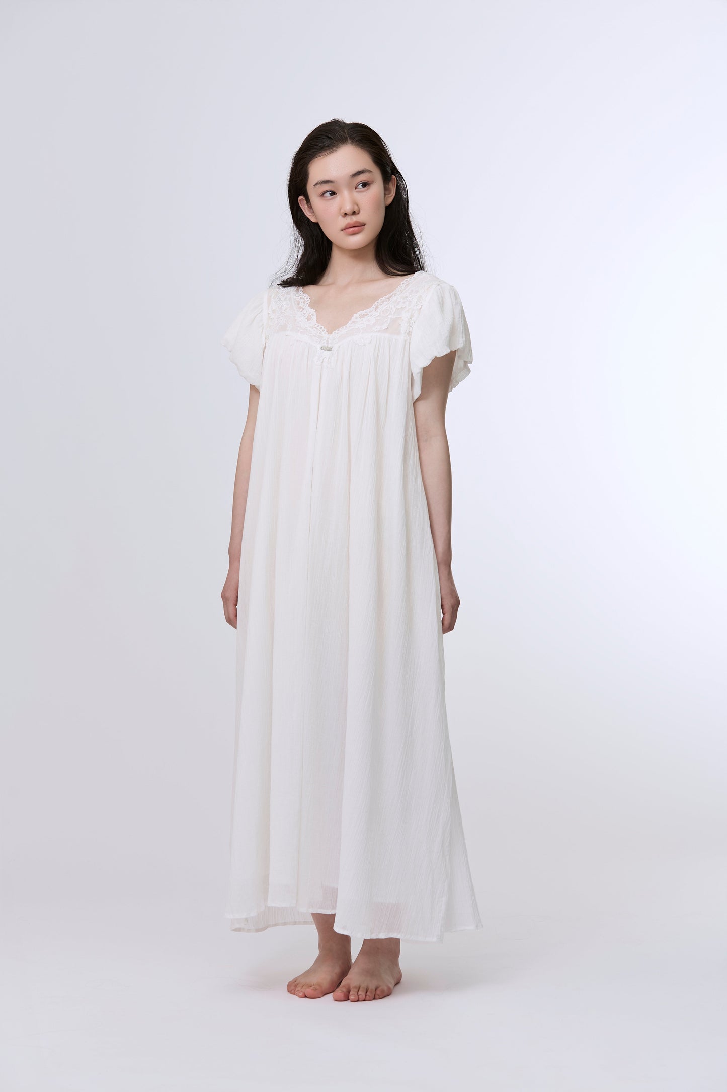 Formiva® “Moon Goddess Pact” French Lace Maxi Dress