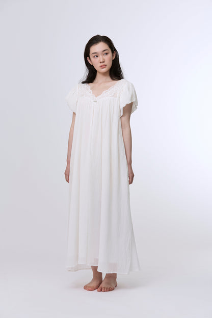 Formiva® “Moon Goddess Pact” French Lace Maxi Dress