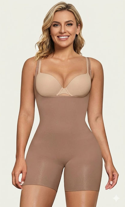 Formiva® Open Bust Shapewear Tummy Control Bodysuits for Women Seamless Compression High Waisted Body Shaper