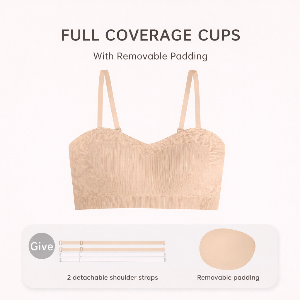 Formiva® Jelly Wireless Women Comfortable Push Up Bras Wireless Seamless Full Coverage Bra Buttery Soft Everyday Tshirt Bra