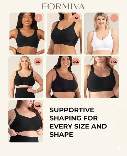 Formiva® Wireless Bras for Women No Underwire – Small to Plus Size Bralettes with Support and Natural Lift