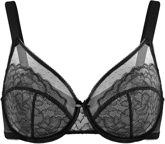 Formiva® Minimizer Bras for Women Enchante Full Coverage Underwire Bras Plus Size Lifting Floral Lace Bra for Heavy Breast