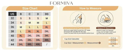 Formiva® Comfortable Seamless Full Coverage Bra for Women Wireless Bras with Soft Support Regular and Plus Size