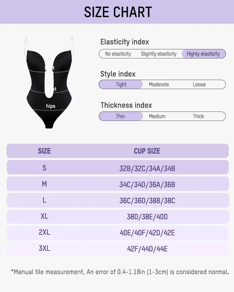 Formiva® Strapless U Plunge Thong Bodysuit