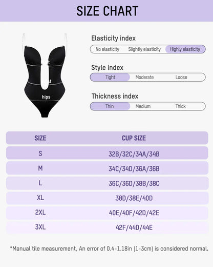 Formiva® Strapless U Plunge Thong Bodysuit
